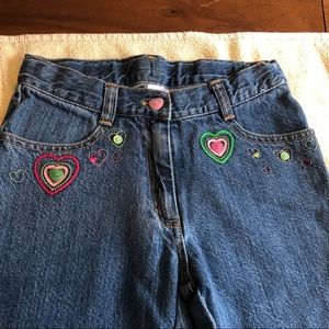 Gymboree Heart Embroidered Jeans, Sz 7